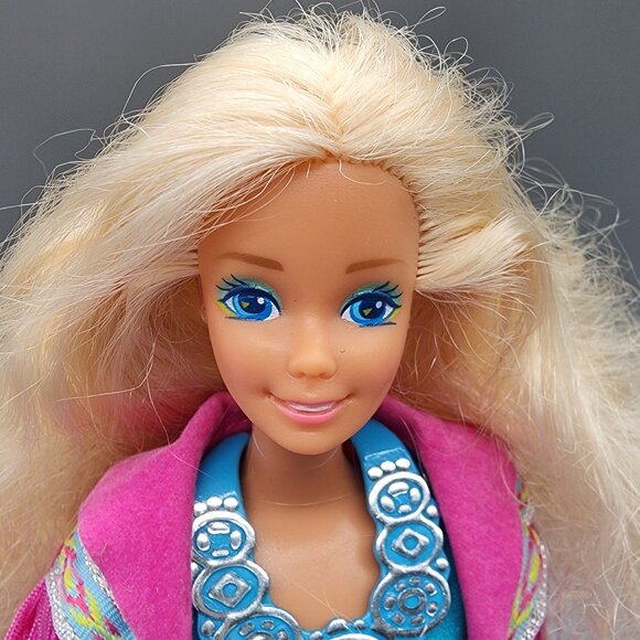 Vintage 1989 Barbie Western Fun Doll Mattel Blonde Pink Outfit No Original Boots - Picture 10 of 12